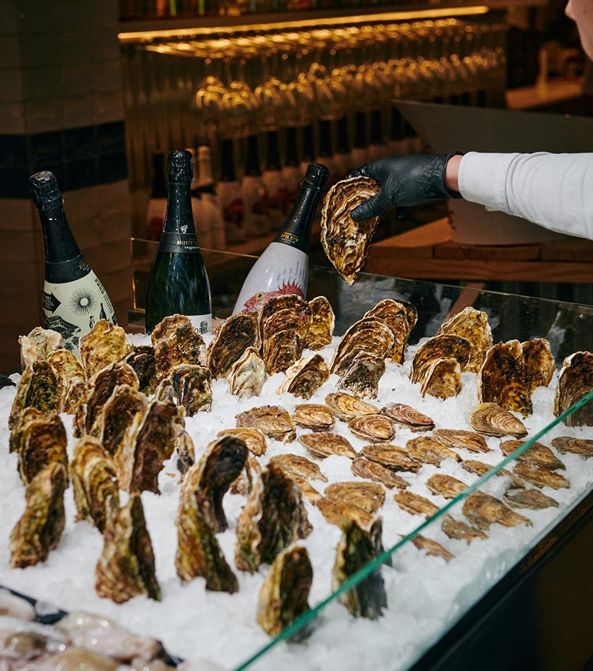Eating Oysters in Barcelona